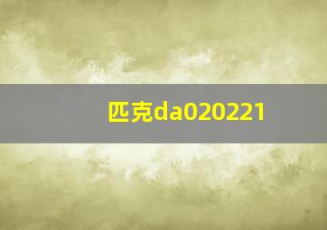 匹克da020221