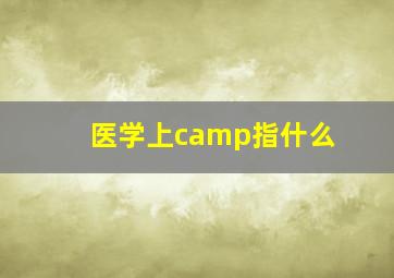 医学上camp指什么