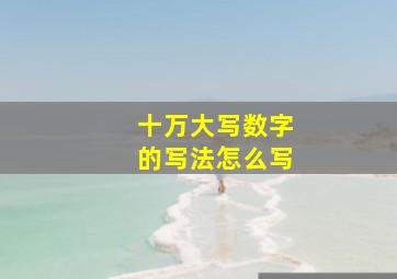 十万大写数字的写法怎么写