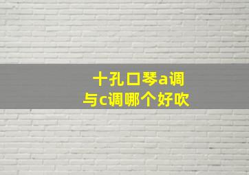 十孔口琴a调与c调哪个好吹