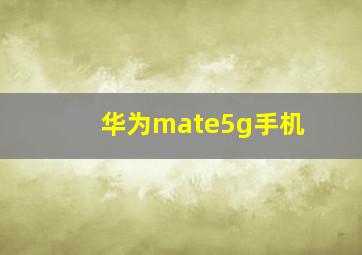 华为mate5g手机