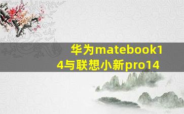 华为matebook14与联想小新pro14