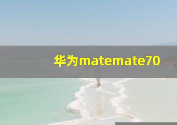 华为matemate70