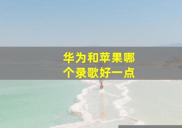 华为和苹果哪个录歌好一点