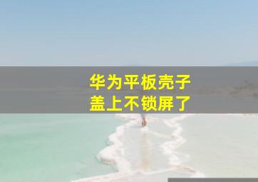 华为平板壳子盖上不锁屏了