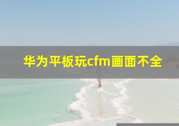 华为平板玩cfm画面不全