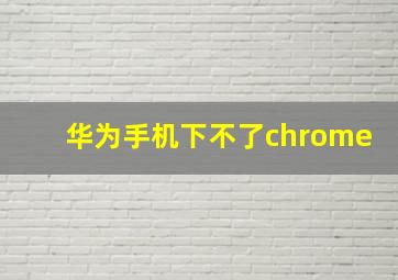 华为手机下不了chrome