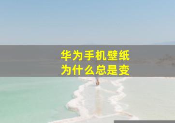 华为手机壁纸为什么总是变