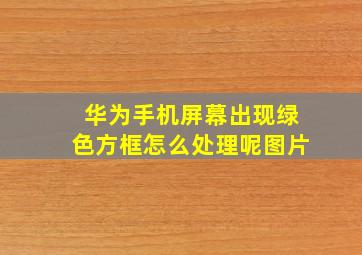 华为手机屏幕出现绿色方框怎么处理呢图片