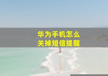 华为手机怎么关掉短信提醒