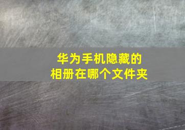 华为手机隐藏的相册在哪个文件夹