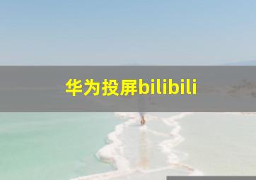 华为投屏bilibili