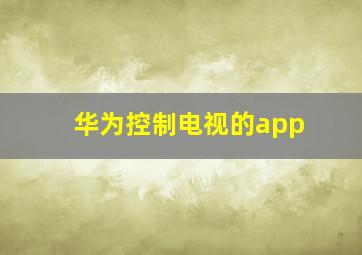 华为控制电视的app