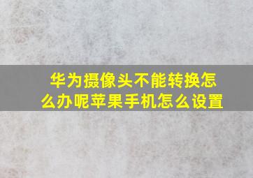 华为摄像头不能转换怎么办呢苹果手机怎么设置