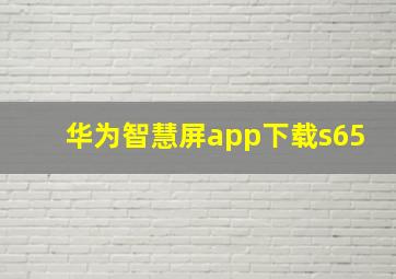 华为智慧屏app下载s65