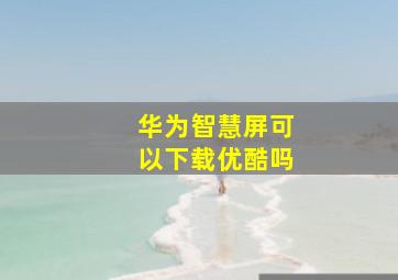 华为智慧屏可以下载优酷吗