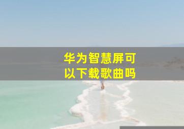 华为智慧屏可以下载歌曲吗