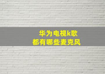 华为电视k歌都有哪些麦克风