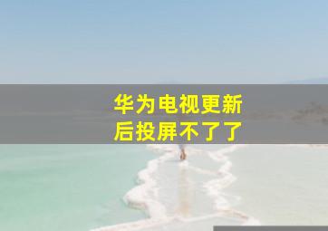 华为电视更新后投屏不了了