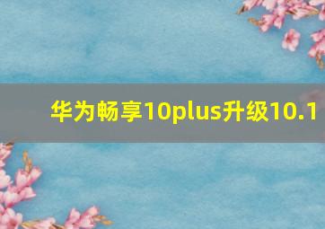 华为畅享10plus升级10.1