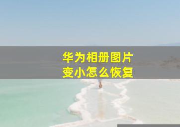 华为相册图片变小怎么恢复