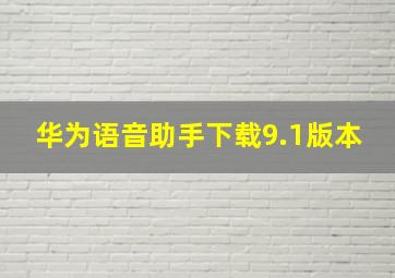 华为语音助手下载9.1版本