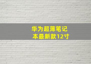 华为超薄笔记本最新款12寸