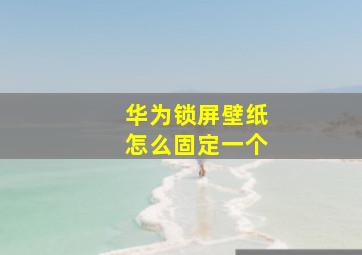 华为锁屏壁纸怎么固定一个