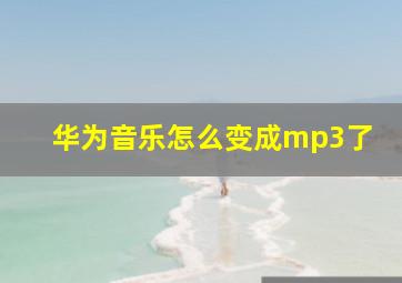 华为音乐怎么变成mp3了