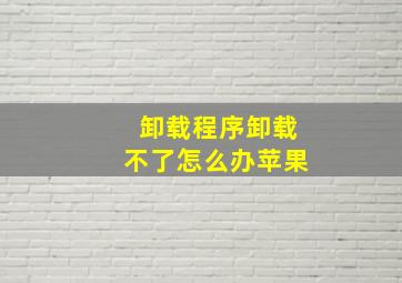 卸载程序卸载不了怎么办苹果