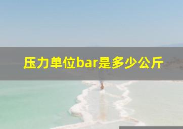 压力单位bar是多少公斤