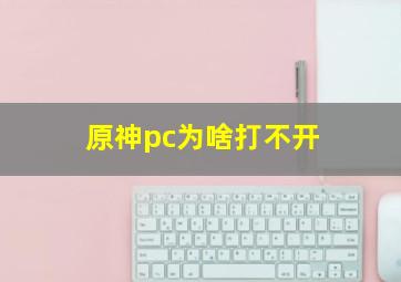 原神pc为啥打不开