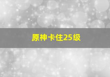 原神卡住25级