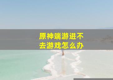 原神端游进不去游戏怎么办