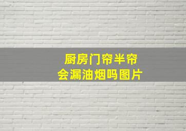 厨房门帘半帘会漏油烟吗图片