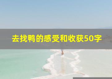 去找鸭的感受和收获50字