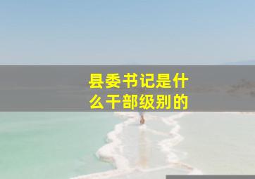 县委书记是什么干部级别的