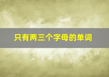 只有两三个字母的单词