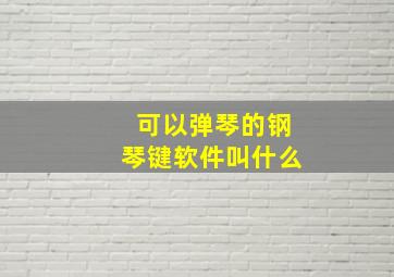 可以弹琴的钢琴键软件叫什么