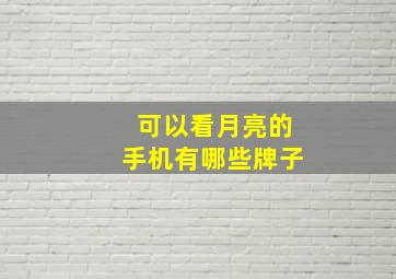 可以看月亮的手机有哪些牌子