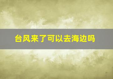 台风来了可以去海边吗