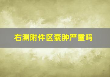 右测附件区囊肿严重吗