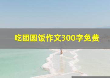 吃团圆饭作文300字免费