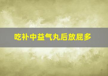 吃补中益气丸后放屁多