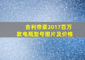 吉利帝豪2017百万款电瓶型号图片及价格