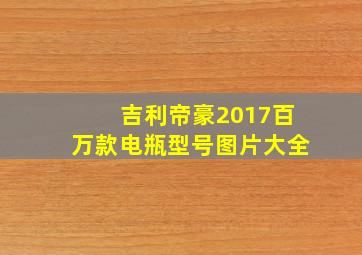 吉利帝豪2017百万款电瓶型号图片大全