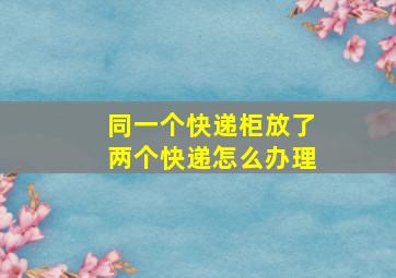 同一个快递柜放了两个快递怎么办理