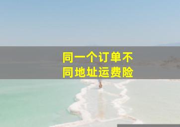 同一个订单不同地址运费险