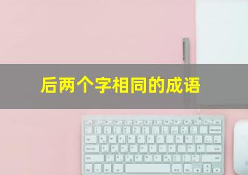 后两个字相同的成语