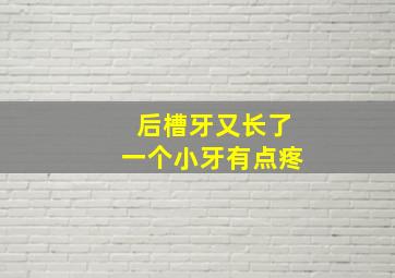 后槽牙又长了一个小牙有点疼